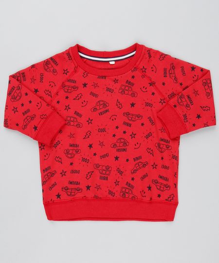 Blusao-Infantil-Estampado-de-Carro-Raglan-em-Moletom-Vermelho-9528487-Vermelho_1 Blusao-Infantil-Estampado-de-Carro-Raglan-em-Moletom-Vermelho-9528487-Vermelho_1