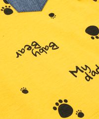 Camiseta-Infantil-Estampada--Little-man--Flame-Bolso-Manga-Curta-Mostarda-9520585-Mostarda_4