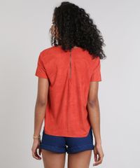 Blusa-Feminina-em-Suede-com-Ziper-Metalico-Manga-Curta-Cobre-9510310-Cobre_2