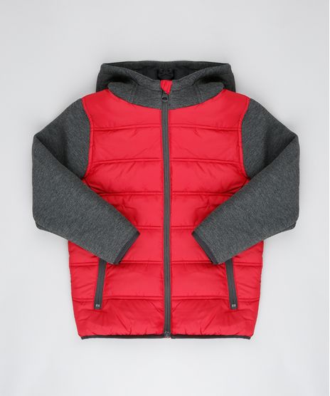 Jaqueta-Infantil-Bomber-Puffer-com-Capuz-Vermelha-9363966-Vermelho_1