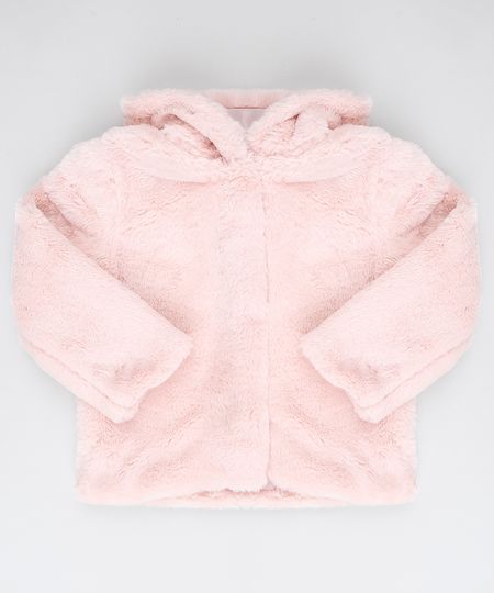 Casaco-Infantil-em-Pelo-com-Capuz-Rose-9361088-Rose_1 Casaco-Infantil-em-Pelo-com-Capuz-Rose-9361088-Rose_1