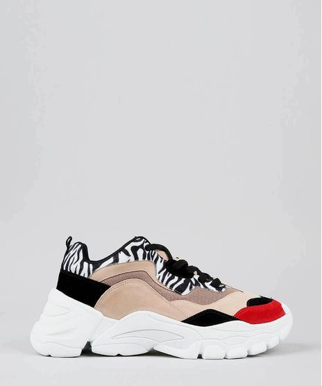 Tenis-Feminino-Chunky-Com-Recortes-Bege-9519377-Bege_1