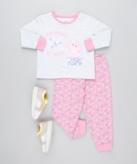 Pijama-de-Inverno-Infantil-Peppa-Pig-em-Moletom-Manga-Longa-Cinza-Mescla-9476367-Cinza_Mescla_3