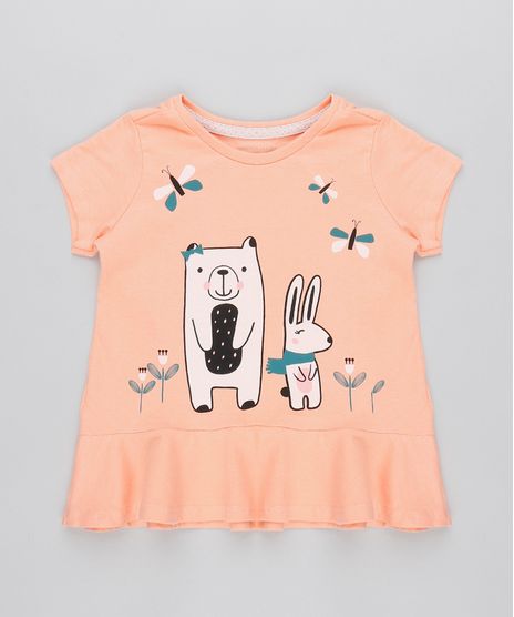Blusa-Infantil-com-Bichinhos-Glitter-e-Babado-Manga-Curta-Coral-9471878-Coral_1