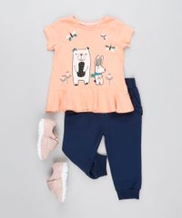 Blusa-Infantil-com-Bichinhos-Glitter-e-Babado-Manga-Curta-Coral-9471878-Coral_3
