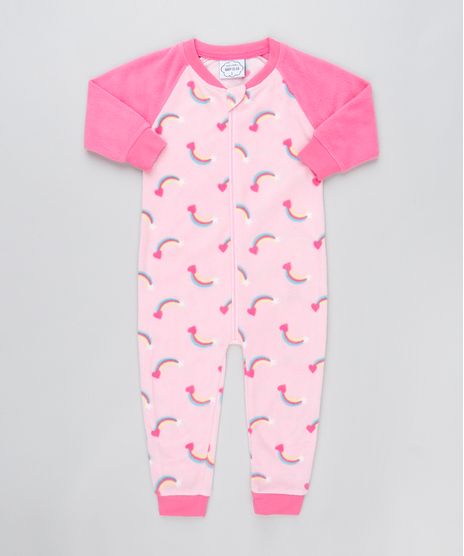 Macacao-Infantil-Estampado-de-Arco-Iris-com-Ziper-em-Plush-Rosa-Claro-9364247-Rosa_Claro_1