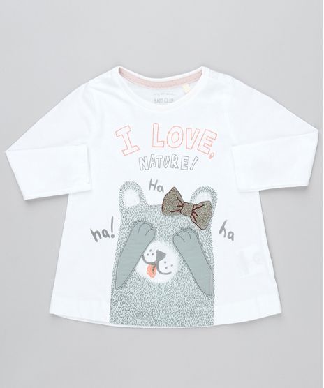 Blusa-Infantil-Ursinho--I-Love-Nature--com-Velcro-Manga-Longa-Off-White-9471881-Off_White_1