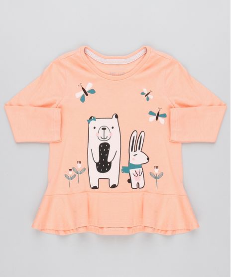 Blusa-Infantil-com-Bichinhos-Babado-e-Glitter-Manga-Longa-Coral-9471879-Coral_1