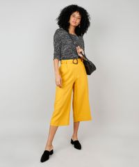 Calca-Feminina-Pantacourt-com-Faixa-para-Amarrar-Amarelo-Escuro-9521122-Amarelo_Escuro_3