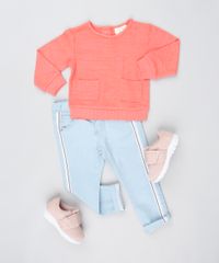 Sueter-Infantil-em-Trico-com-Bolsos-Coral-9435317-Coral_3