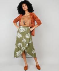 Saia-Feminina-Midi-Envelope-Estampado-de-Folhagem-Verde-Militar-9505981-Verde_Militar_3