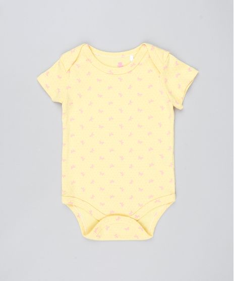 Body-Infantil-Estampado-com-Laco-Manga-Curta-Amarelo-9544185-Amarelo_1