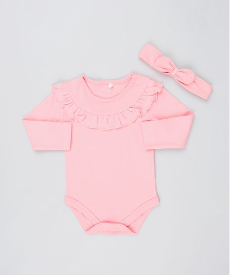 Body-Infantil-com-Babado-Manga-Longa---Faixa-para-Cabelo-Rosa-9205057-Rosa_1