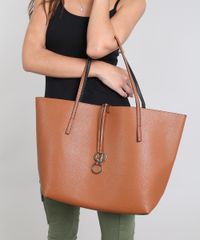 Bolsa-Shopper-Feminina-Grande-Dupla-Face-Com-Metais-Caramelo-8506427-Caramelo_2