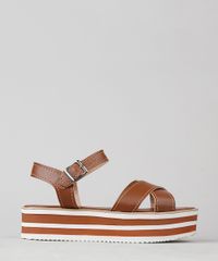 Sandalia-Feminina-Flatform-Tiras-Cruzadas-Marrom-9535276-Marrom_1