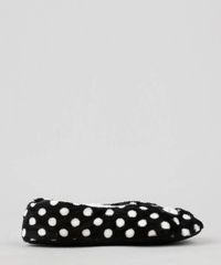 Meia-Sapatilha-Feminina-em-Pelucia-Pinguim-Estampada-de-Poa-Preta-9392519-Preto_1
