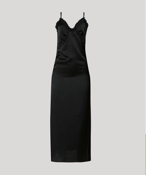 vestido slip dress preto
