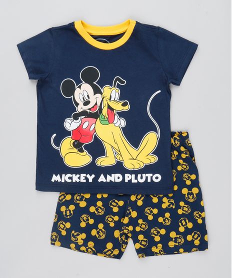 Pijama-Infantil-Mickey-Mouse-Manga-Curta-Azul-Marinho-9528121-Azul_Marinho_1