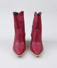 Bota-Feminina-Country-com-Pespontos-Bico-Fino-Vermelha-9544001-Vermelho_4