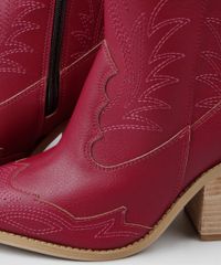 Bota-Feminina-Country-com-Pespontos-Bico-Fino-Vermelha-9544001-Vermelho_5