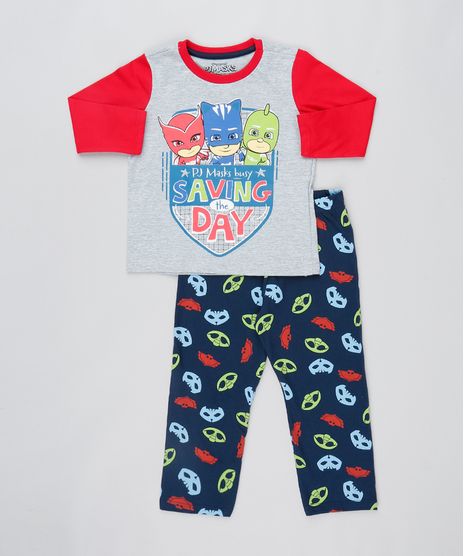 Pijama-Infantil-PJ-Masks-Manga-Longa-Cinza-9526417-Cinza_1