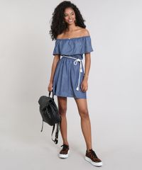 Vestido-Jeans-Feminino-Ombro-a-Ombro-com-Babado-e-Cinto-Azul-Escuro-9536745-Azul_Escuro_3