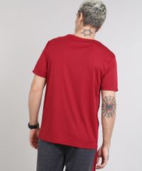 Camiseta Esportiva Masculina Básica Vermelho Ace Costas