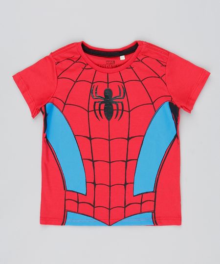 Camiseta-Infantil-Homem-Aranha-Manga-Curta-Vermelha-9528120-Vermelho_1
