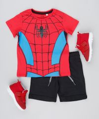 Camiseta-Infantil-Homem-Aranha-Manga-Curta-Vermelha-9528120-Vermelho_3