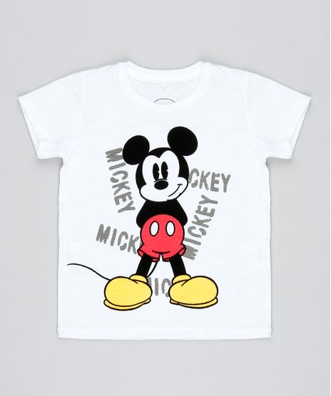 Camiseta-Infantil-Mickey-Flocada-Manga-Curta-Branca-9503522-Branco_1