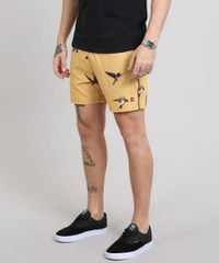 Short-Masculino-Estampado-de-Passaros-Amarelo-9525312-Amarelo_1