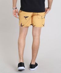 Short-Masculino-Estampado-de-Passaros-Amarelo-9525312-Amarelo_4