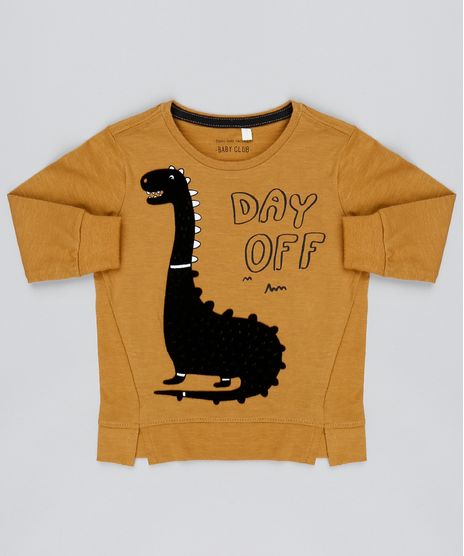Camiseta-Infantil-Dinossauro-Flocada-Manga-Longa-Caramelo-9530770-Caramelo_1