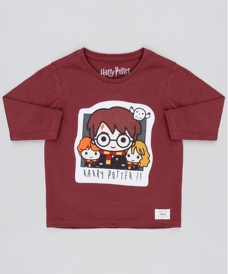 Camiseta-Infantil-Harry-Potter-Manga-Longa-Vinho-9530780-Vinho_1