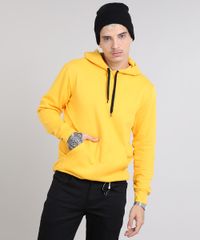 Blusao-Masculino-em-Moletom-Basico-com-Capuz-Amarelo-9484547-Amarelo_1