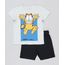 Conjunto-Infantil-Garfield-de-Camiseta-Manga-Curta-Cinza-Mescla-Claro---Bermuda-Preta-9529940-Preto_1