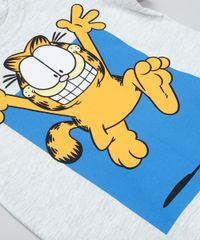 Conjunto-Infantil-Garfield-de-Camiseta-Manga-Curta-Cinza-Mescla-Claro---Bermuda-Preta-9529940-Preto_4