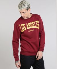 Blusao-Masculino-em-Moletom--Los-Angeles--Vinho-9486888-Vinho_1