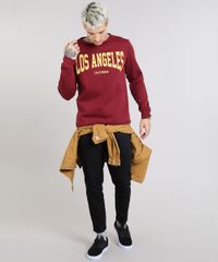 Blusao-Masculino-em-Moletom--Los-Angeles--Vinho-9486888-Vinho_3