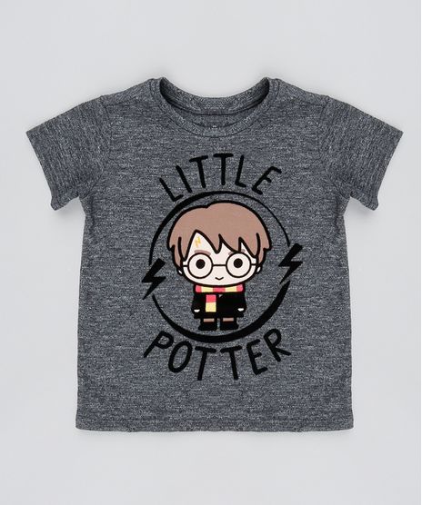 Camiseta-Infantil-Harry-Potter-Flocada-Manga-Curta-Cinza-Mescla-Escuro-9531223-Cinza_Mescla_Escuro_1