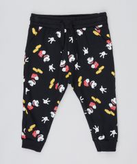 Calca-Infantil-em-Moletom-Mickey-com-Bolsos-Preta-9471847-Preto_1