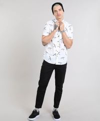 Camisa-Masculina-Estampada-de-Passaros-Manga-Curta-Branca-9110474-Branco_3