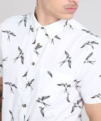 Camisa-Masculina-Estampada-de-Passaros-Manga-Curta-Branca-9110474-Branco_4