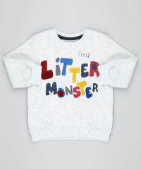 Blusao-Infantil-em-Moletom-com-Estampa-Atoalhada--Little-Monster---Cinza-Mescla-Claro-9359261-Cinza_Mescla_Claro_1