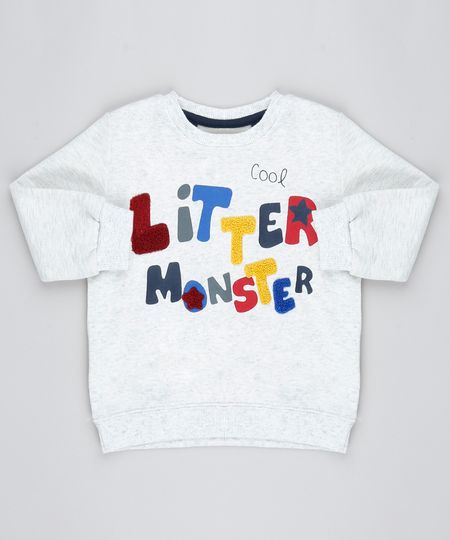 Blusao-Infantil-em-Moletom-com-Estampa-Atoalhada--Little-Monster---Cinza-Mescla-Claro-9359261-Cinza_Mescla_Claro_1 Blusao-Infantil-em-Moletom-com-Estampa-Atoalhada--Little-Monster---Cinza-Mescla-Claro-9359261-Cinza_Mescla_Claro_1