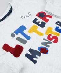 Blusao-Infantil-em-Moletom-com-Estampa-Atoalhada--Little-Monster---Cinza-Mescla-Claro-9359261-Cinza_Mescla_Claro_4