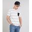 Camiseta-Masculina-Estampada-Etnica-com-Bolso-Gola-Careca-Manga-Curta-Cinza-Mescla-Claro-9460148-Cinza_Mescla_Claro_1