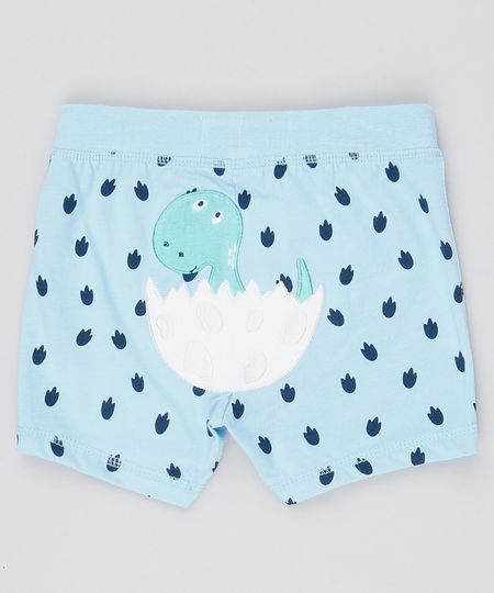 Bermuda-Infantil-Estampada-com-Dinossauros-e-Pegadas-Azul-Claro-9442354-Azul_Claro_1