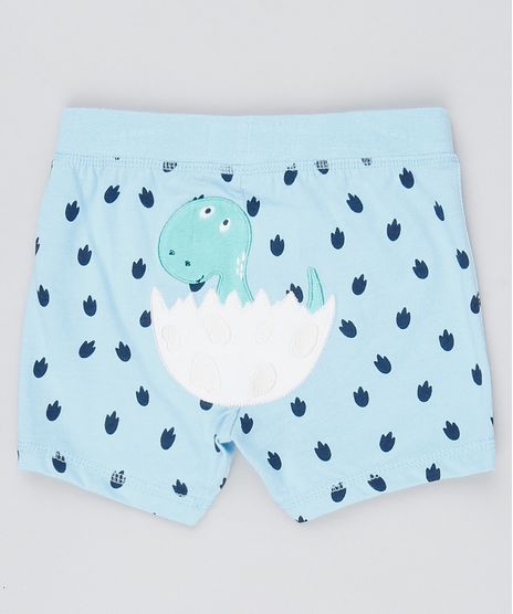 Bermuda-Infantil-Estampada-com-Dinossauros-e-Pegadas-Azul-Claro-9442354-Azul_Claro_1