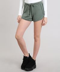 Short-Feminino-Running-Basico-em-Moletom-Verde-Militar-9394150-Verde_Militar_1